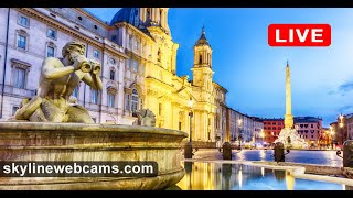 Live Webcam from Piazza Navona in Rome [upl. by Neram]