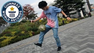 Football freestyler Around the World tricks challenge  Japan Tour [upl. by Ahtelrac657]