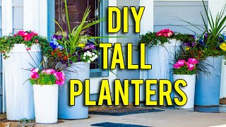 How To Make Tall Planters  SO EASY [upl. by Glen]