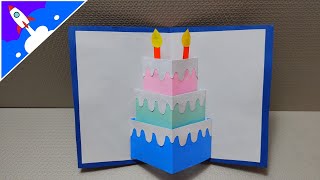 Como fazer um cartão de aniversário 3D  Cartão popup [upl. by Eitnom]