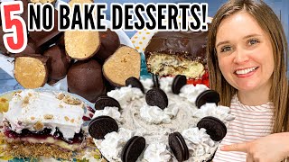 5 NOBAKE DESSERTS  Incredibly EASY NoBake Dessert Recipes  Julia Pacheco [upl. by Dolphin]