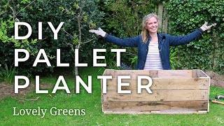 How to make a DIY Pallet Planter [upl. by Aikrahs]