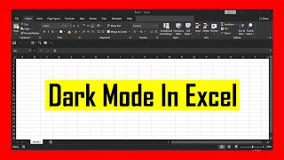 How to Enable Dark Mode Or Change Office Theme in Microsoft Excel [upl. by Gainor]