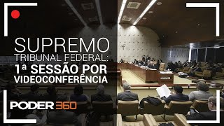 STF faz 1ª sessão plenário por teleconferência [upl. by Rolan]