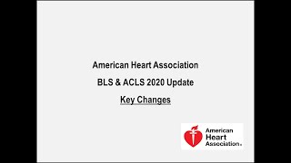 AHA BLS amp ACLS 2020 Update  Key changes [upl. by Nahsor]