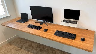 Building An IKEA Floating Desk Setup [upl. by Mortie]