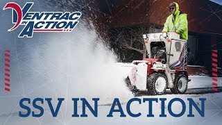 Clearing Sidewalks With Commercial Snow Machine [upl. by Janey]