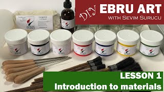 DIY Ebru Art  Marbling Art with Sevim Surucu  Lesson 1  Introduction to Materials [upl. by Orbadiah502]