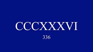 Roman Numerals from 1 to 1000 [upl. by Ruomyes741]