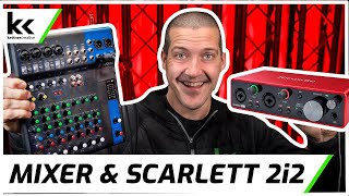 Connect Audio Mixer to Scarlett 2i2 Audio Interface [upl. by Plerre]