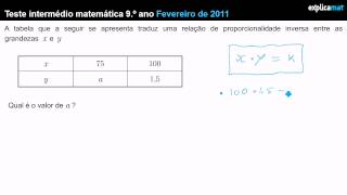 Proporcionalidade Inversa  Matemática 9º Ano [upl. by Arbmat591]