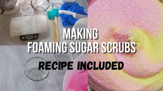 Making Foaming Sugar ScrubsRecipe Included [upl. by Nylrahs124]