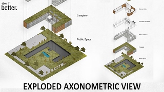 Exploded Axonometric View in Photoshop [upl. by Yadseut122]