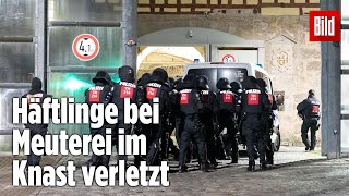 Gefängnismeuterei Polizei stürmt Knast in Thüringen  JVA Untermaßfeld [upl. by Veats422]